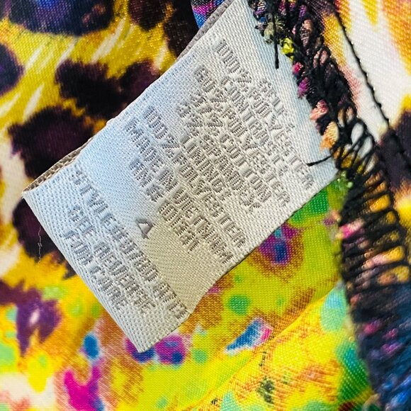 Charlotte Strapless Dress With Vibrant Animal Print & Black Satin Bodice Size 4 - Picture 9 of 14